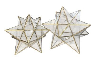 Lot 307 - MATCHED PAIR OF LATE 20TH CENTURY MORAVIAN-STYLE CEILING