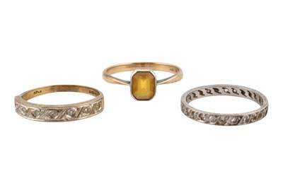 Lot 187 - THREE GEM SET RINGS