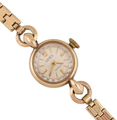 Lot 106 - 1960S 9CT GOLD NETEX INCABLOC WRISTWATCH