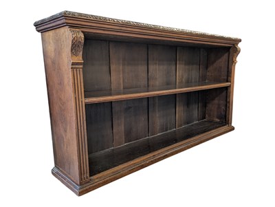 Lot 853 - VICTORIAN 19TH CENTURY MAHOGANY OPEN WINDOW BOOKCASE
