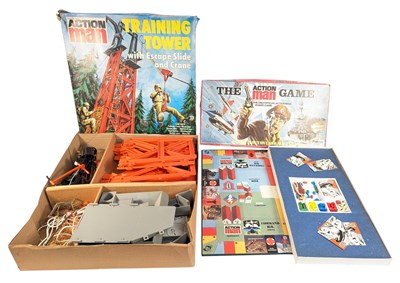 Lot 524 - ACTION MAN - BOXED TRAINING TOWER WITH OFFICIAL BOARD GAME