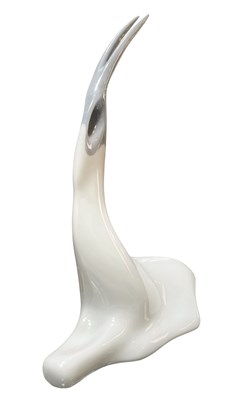 Lot 392 - JAROSLAV JEZEK FOR ROYAL DUX - PORCELAIN ABSTRACT ANTELOPE