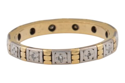 Lot 346 - 18CT GOLD & DIAMOND ETERNITY RING