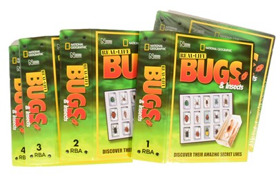 Lot 586 - REAL LIFE BUGS - NATIONAL GEOGRAPHIC RESIN BUGS & SUBSCRIPTION MAGAZINES