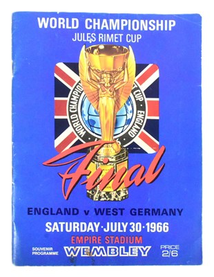 Lot 1 - 1966 WORLD CUP - ORIGINAL ENGLAND V W.GERMANY PROGRAMME