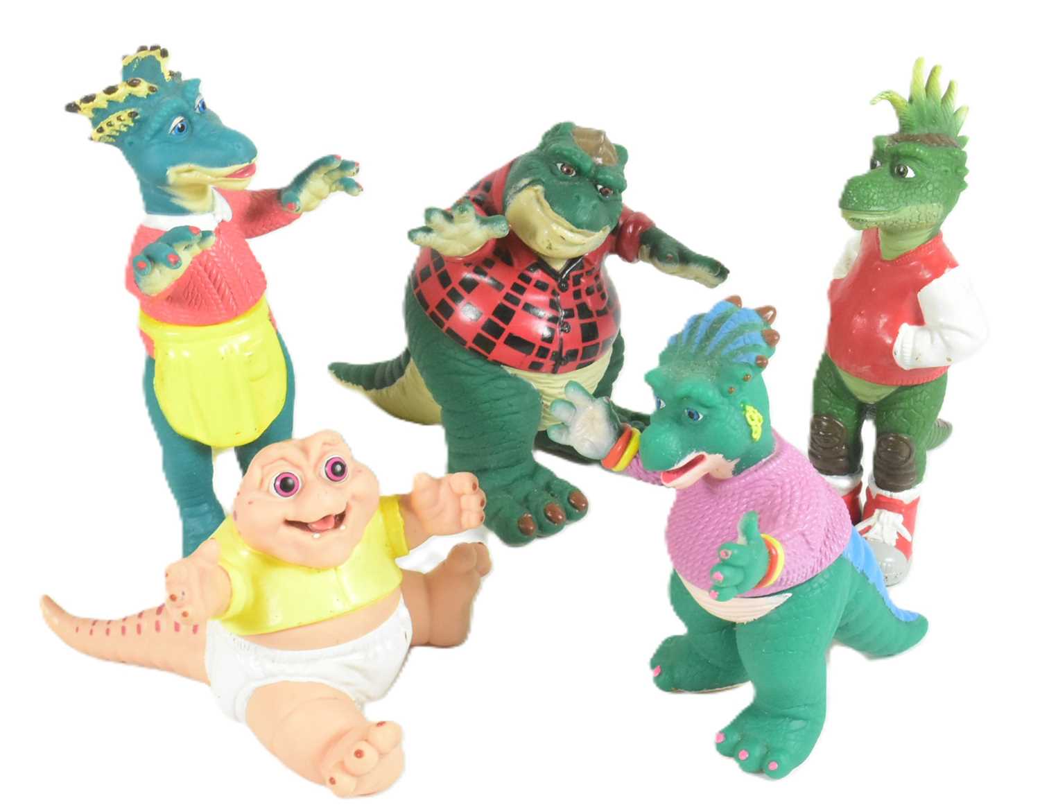 Lot 462 - THE SINCLAIR DINOSAUR SHOW - X5 VINTAGE DISNEY ACTION FIGURES