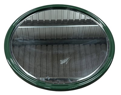 Lot 396 - POOKY - CINDERS MIRROR - MODERN DESIGNER FOREST GREEN MIRROR