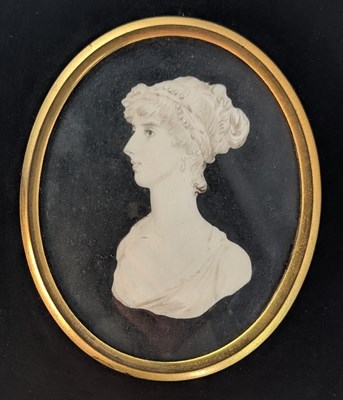 Lot 22 - PAIR OF 19TH CENTURY WATERCOLOUR ON IVORY MINIATURE PORTRAITS OF HUSBAND & WIFE