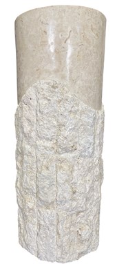 Lot 226 - MACTAN - MODERN DESIGNER TRAVERTINE COMPOSITE STONE COLUMN