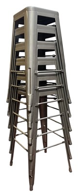Lot 117 - SET OF SIX MODERN DESIGNER STACKING BAR STOOLS - TOLIX-STYLE