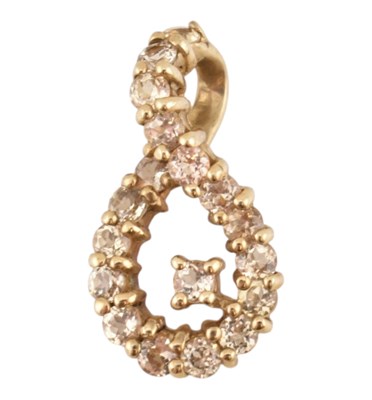 Lot 115 - HALLMARKED 9CT GOLD & CITRINE PENDANT