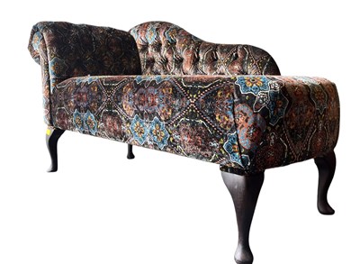 Lot 168 - OSBORNE & LITTLE - EARLY 20TH CENTURY REUPHOLSTERED CHAISE LOUNGE