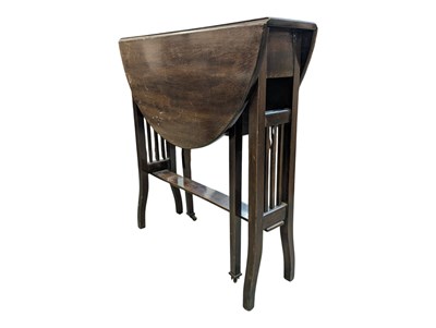 Lot 821 - VINTAGE MAHOGANY SUTHERLAND DROP LEAF OCCASIONAL TABLE