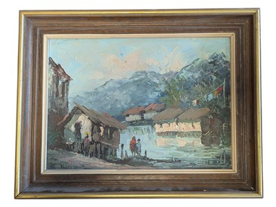 Lot 253 - PABLO MATANIA (B. 1936) - LATE 20TH CENTURY LANDSCAPE OIL PAINTING ON CANVAS