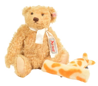 Lot 64 - TEDDY BEARS - ORIGINAL STEIFF TEDDY BEAR WITH AEROPLANE