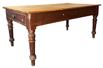 Lot 95 - 19TH CENTURY VICTORIAN PINE SCRUB TOP TABLE