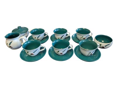 Lot 201 - DENBY - LATE 20TH CENTURY GREENWHEAT STONEWARE PART TEA SERVICE