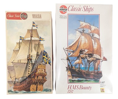 Lot 79 - MODEL KITS - x2 AIRFIX MARITIME WASA & HMS BOUNTY 1787 MODEL KITS