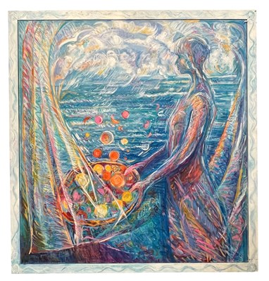 Lot 61 - PHYLLIS WOLFF (B. 1950) - UNTITLED OIL ON CANVAS - 1989