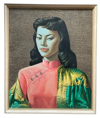 Lot 193 - VLADIMIR TRETCHIKOFF - MISS WONG - 20TH CENTURY PRINT ON BOARD