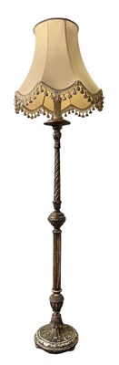 Lot 645 - EARLY 20TH CENTURY GILTWOOD & GESSO FLOOR STANDING STANDARD LAMP