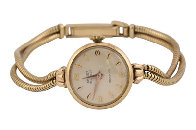 Lot 86 - 1980S HALLMARKED 9CT GOLD MAJEX INCABLOC WRISTWATCH