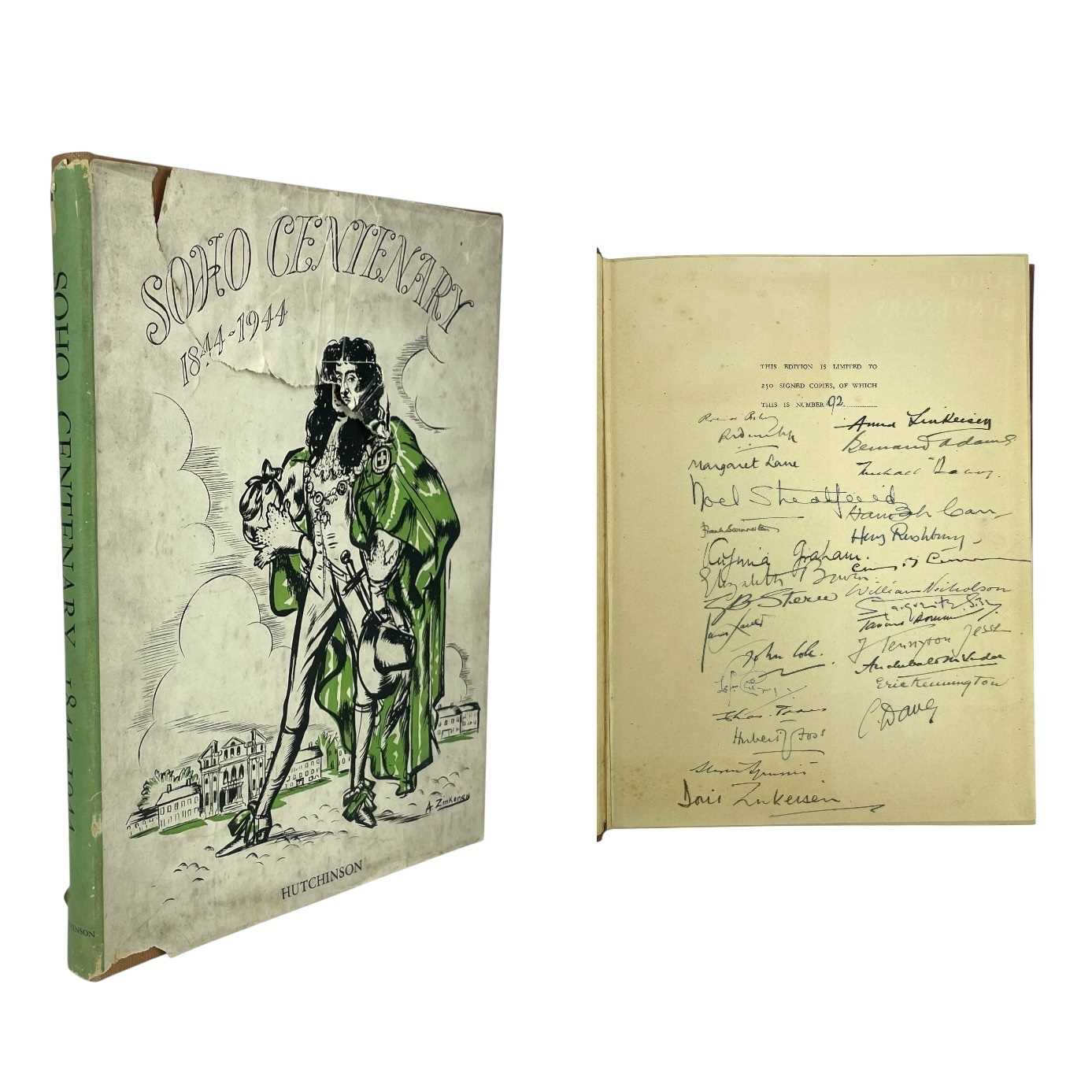 Lot 44 - SOHO HOSPITAL FOR WOMEN - [1944] SOHO CENTENARY: A GIFT FROM ARTISTS, WRITERS AND MUSICIANS, SIGNED