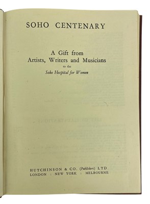 Lot 44 - SOHO HOSPITAL FOR WOMEN - [1944] SOHO CENTENARY: A GIFT FROM ARTISTS, WRITERS AND MUSICIANS, SIGNED