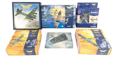 Lot 128 - AVIATION ARCHIVE - x6 BOXED 1/72 & 1/144 SCALE DIECAST MODEL PLANES