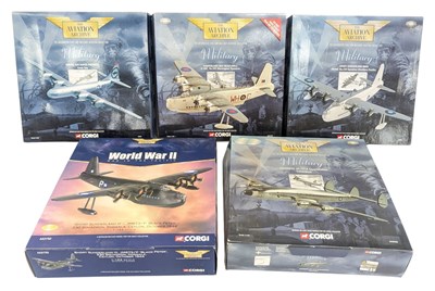 Lot 134 - AVIATION ARCHIVE - x5 BOXED 1/144 SCALE DIECAST MODEL PLANES