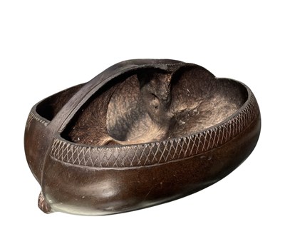 Lot 21 - 19TH CENTURY COCO DE MER CARVED INTO A TRAY