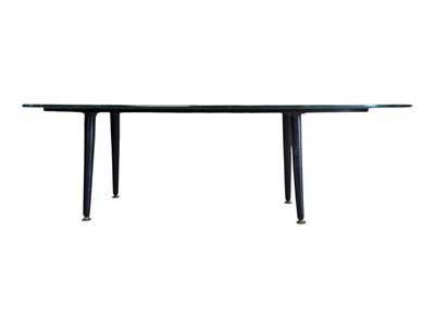 Lot 642 - VINTAGE 20TH CENTURY ATOMIC GLASS TOP COFFEE TABLE
