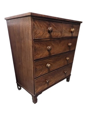 Lot 686 - VICTORIAN 19TH CENTURY MAHOGANY CHEST OF DRAWERS