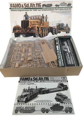 Lot 125 - MODEL KITS - JAPANESE TAMIYA 1/35 FAMO & SD.AH.116 NO. 35246-11000