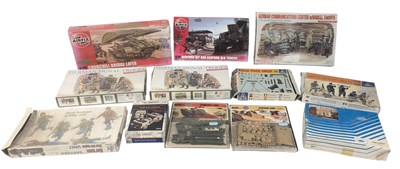 Lot 129 - MODEL KITS - x13 AIRFIX & OTHER MILITARY VEHICLE MODEL KITS