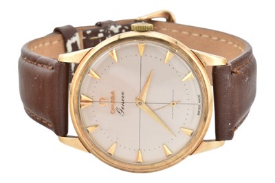 Lot 314 - MID CENTURY 9CT GOLD GENTLEMANS OMEGA GENEVE WRISTWATCH