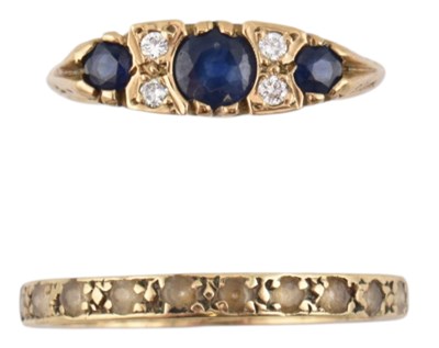 Lot 326 - TWO GOLD & GEM SET RINGS