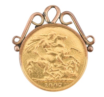Lot 322 - 1908 EDWARD VII SOVEREIGN WITH PENDANT MOUNT