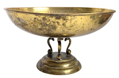 Lot 184 - EARLY 20TH CENTURY JAPANESE WORKED BRASS CENTREPIECE/TAZZA