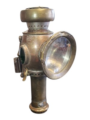 Lot 338 - EARLY 20TH CENTURY BIRMINGHAM JOS LUCAS CANDLE LAMP / LANTERN