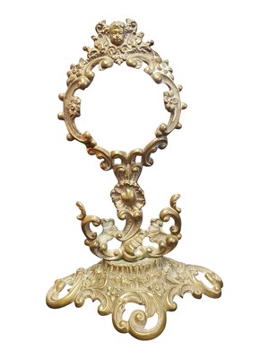 Lot 303 - EARLY 20TH CENTURY FRENCH BRASS POCKET WATCH HOLDER