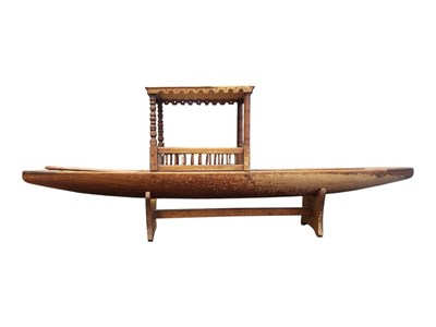 Lot 310 - 20TH CENTURY VINTAGE KASHMIRI SHIKARA REPLICA MODEL BOAT