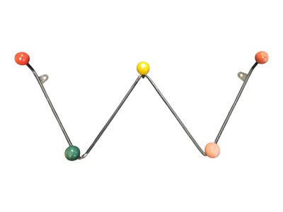 Lot 308 - 20TH CENTURY RETRO SPUTNIK ATOMIC COAT RACK W SHAPED FORM