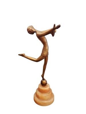 Lot 306 - EARLY 20TH CENTURY ART DECO JOSEF LORENZL STYLE DANCER FIGURE