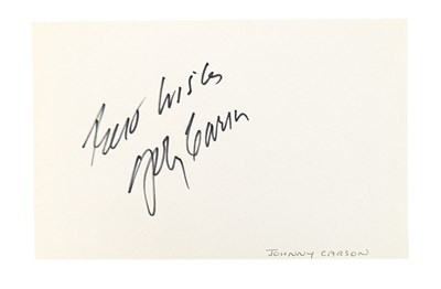 Lot 173 - AMERICAN ENTERTAINERS - JOHNNY CARSON (D.2005) - AUTOGRAPH