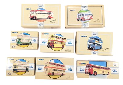 Lot 204 - DIECAST - X8 BOXED CORGI CLASSICS COMMERCIALS DIECAST BUSES