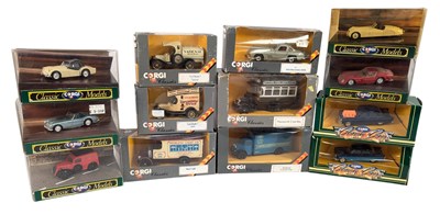 Lot 241 - DIECAST - x 13 BOXED CORGI CLASSICS MODEL VEHICLES