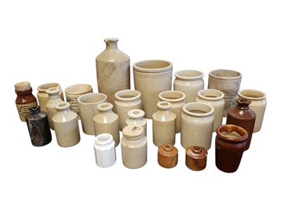 Lot 153 - COLLECTION OF 19TH & EARLY 20TH CENTURY STONEWARE POTS & INKWELLS