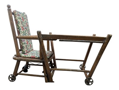 Lot 929 - VICTORIAN 19TH CENTURY CHILD'S METAMORPHIC OAK CHAIR SEAT