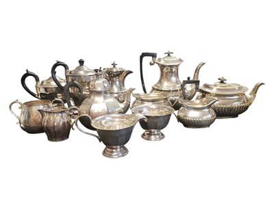 Lot 330 - COLLECTION OF LATE 19TH & EARLY 20TH CENTURY SILVER PLATED TEA SERVICE PIECES